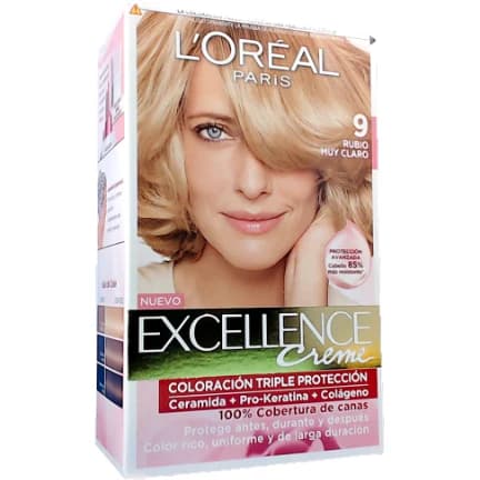 Tintura Capilar L'Oréal Excellence Crème Tono 9 Rubio Muy Claro