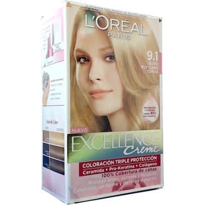 Coloración Permanente L'Oréal Excellence Crème Tono 9.1