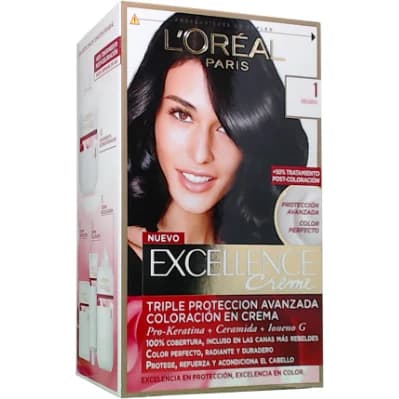 Tintura Capilar L'Oréal Excellence Crème Tono 1 Negro