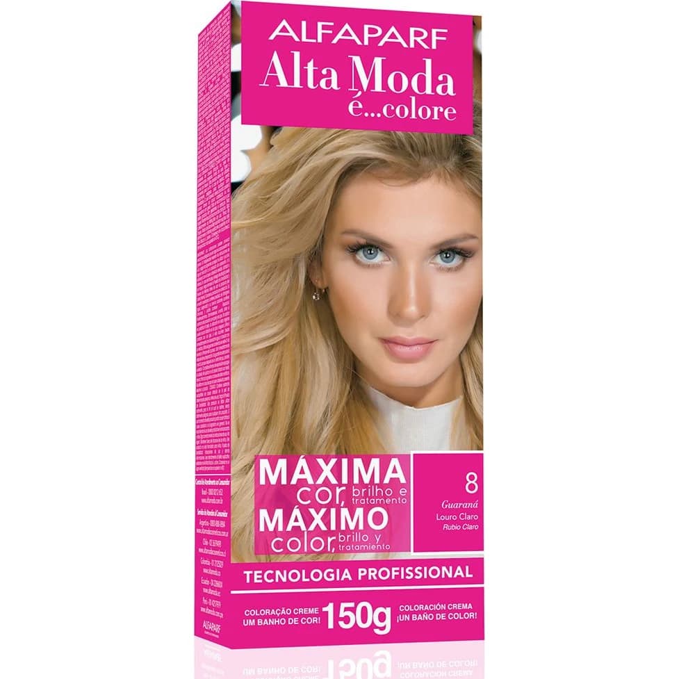 Kit de Coloración Capilar Alta Moda Tono 8