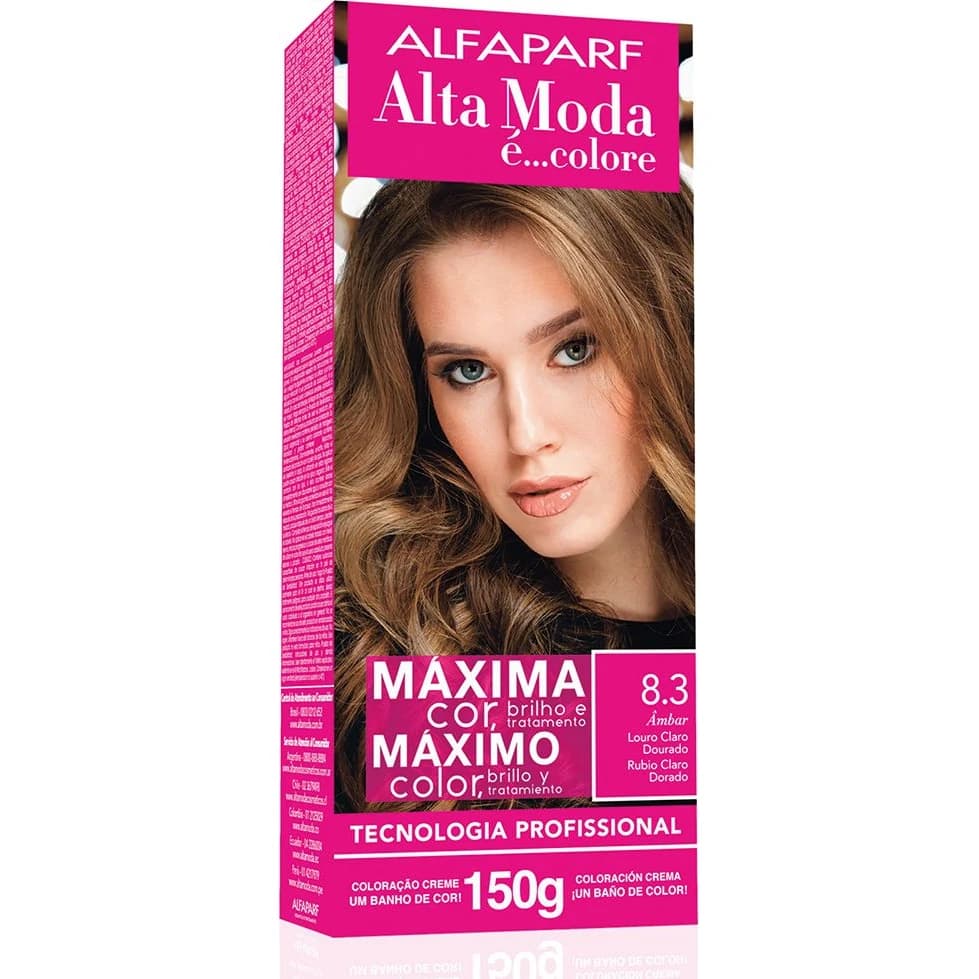 Kit de Coloración Capilar Alta Moda Tono 8.3
