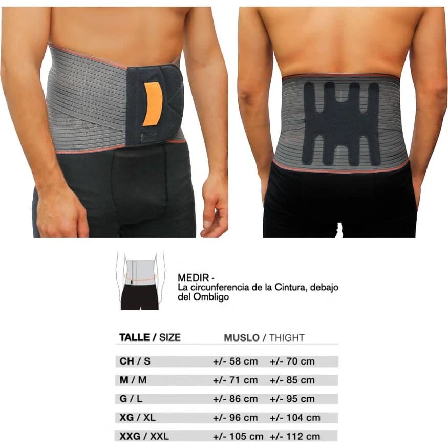 Faja Ortopédica Sacro Lumbar con Ballenas 28 cm Talle S
