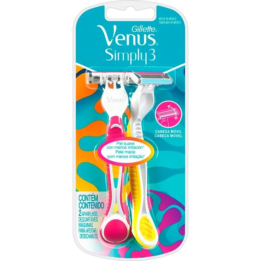 Máquina de Afeitar Gillette Venus Simply Pack x2