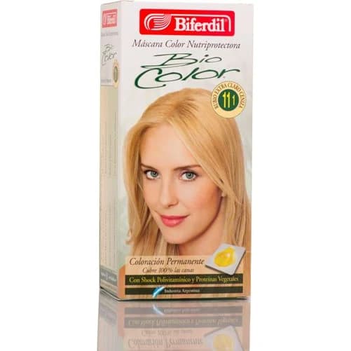 Tintura Capilar Biferdil Biocolor Tono 11.1 Rubio Extra Claro Ceniza
