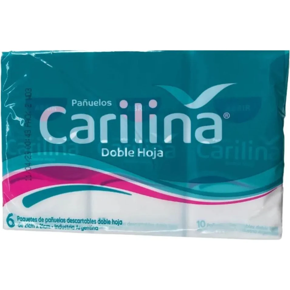 Pañuelos Descartables Carilina Seda Pack 6x10