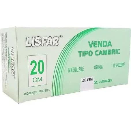 Venda Cambric Lisfar N° 20 x 6 unidades