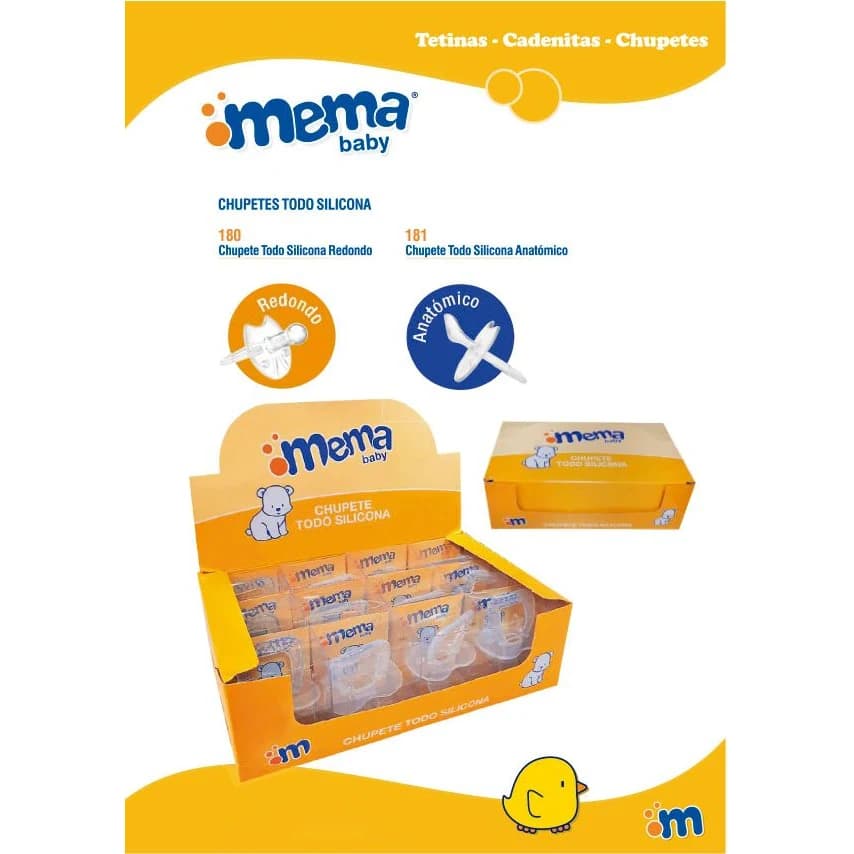 Chupete Mema Baby Todo Silicona Redondo Recién Nacido