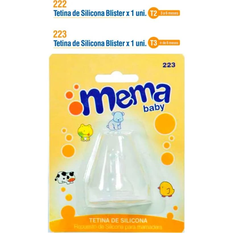 Tetina de Silicona Mema Baby T.2 3-6 Meses
