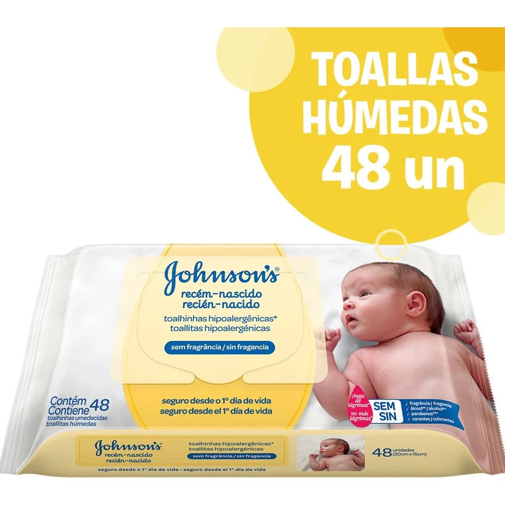 Toallitas Húmedas Johnson's Baby Recién Nacido x 48