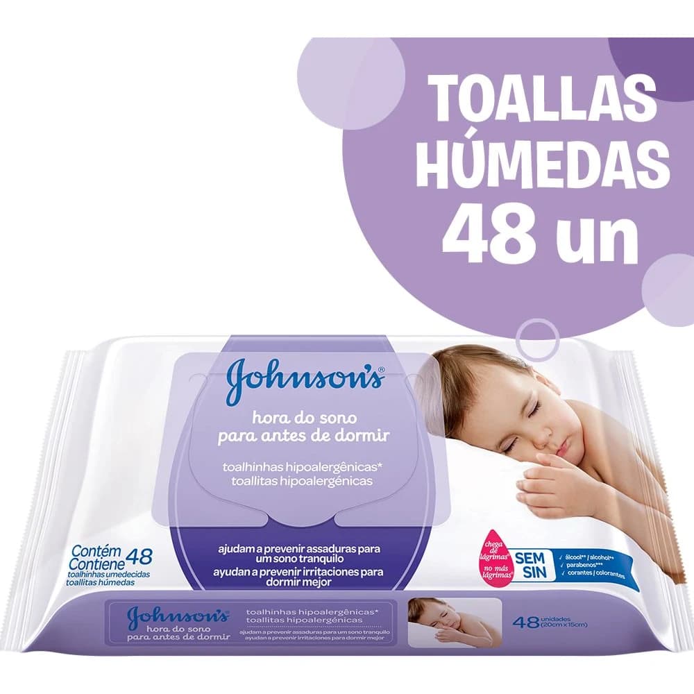 Toallitas Húmedas Johnson's Baby Hora de Dormir x48