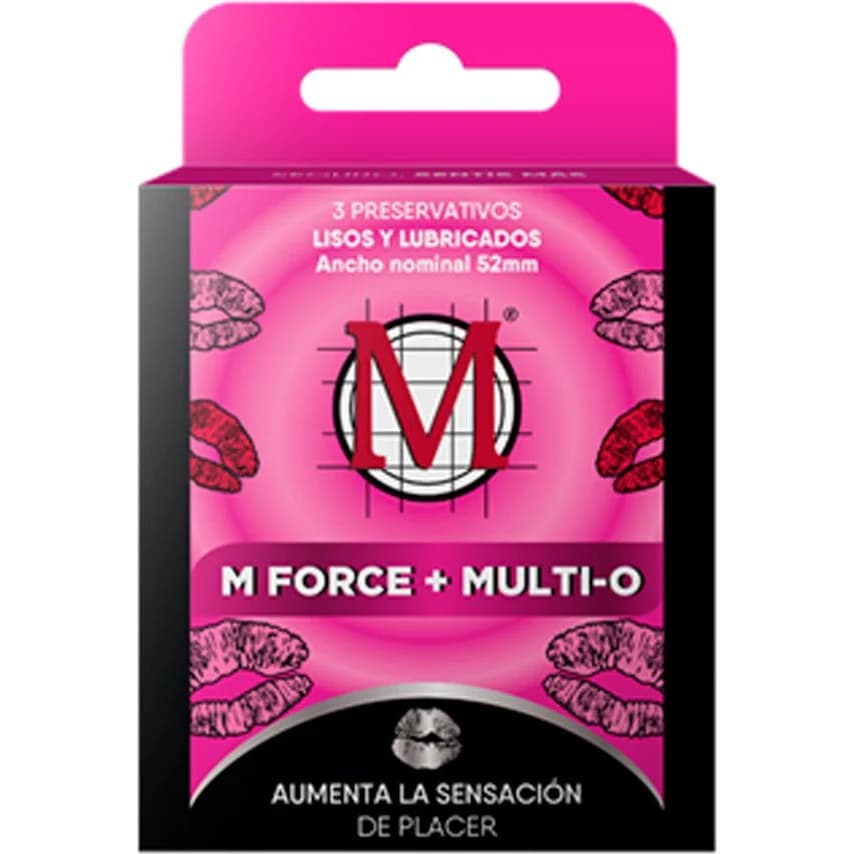 Preservativos M Force + Gel Multi-O x 3