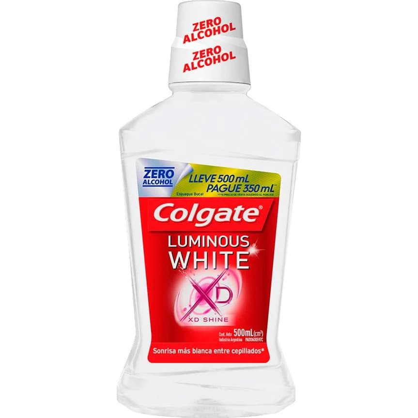 Enjuague Bucal Plax Zero Luminous White 350 ml