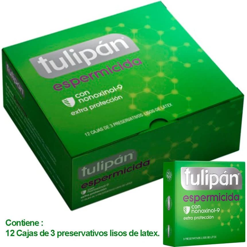 Preservativos Tulipán con Espermicida (12 cajas x 3)