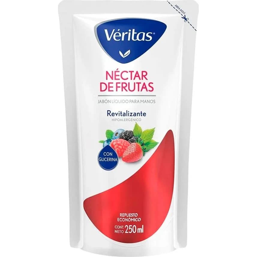 Jabón Líquido Veritas Néctar de Frutas Doypack 250 ml
