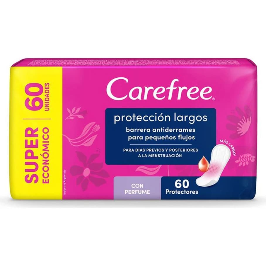 Protectores Diarios Carefree Largos x 60