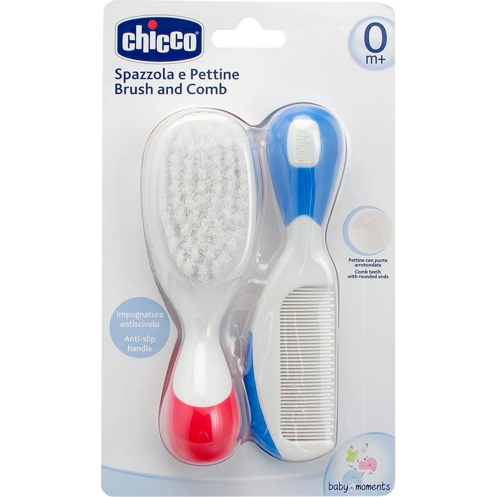 Set Cepillo y Peine Chicco de Nylon para Bebés