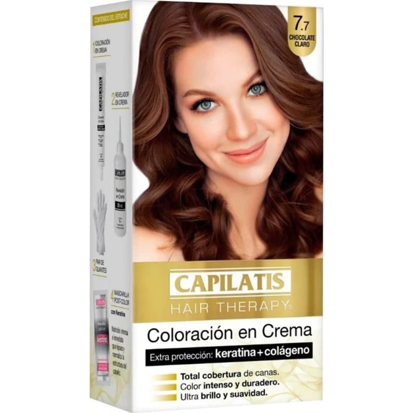 Tintura Capilar en Crema Capilatis Tono 7.7