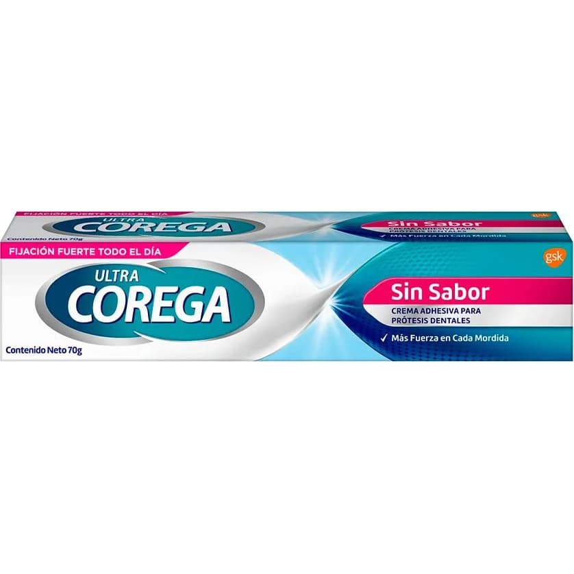 Crema Adhesiva Dental Corega Ultra Sin Sabor 70 g