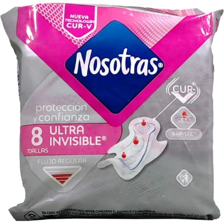 Toallas Femeninas Nosotras Ultra Invisible Rapi x 8