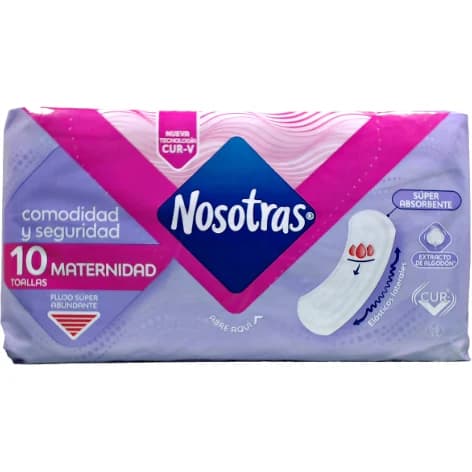 Toallas Femeninas Nosotras Maternidad x 10