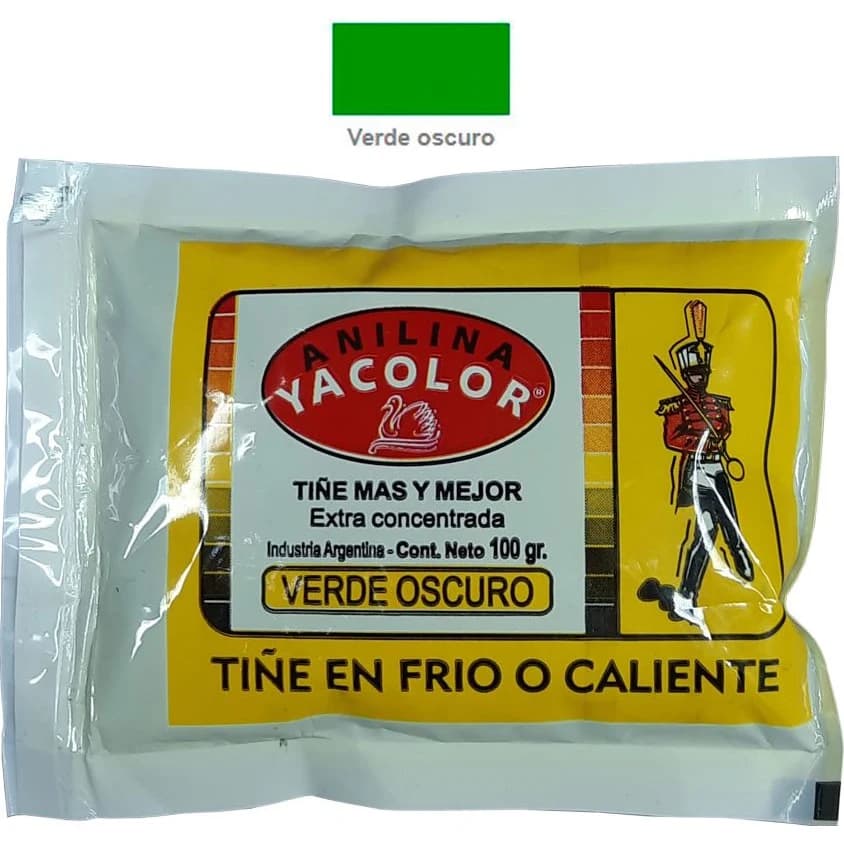 Anilina Yacolor Verde Oscuro x 100 g