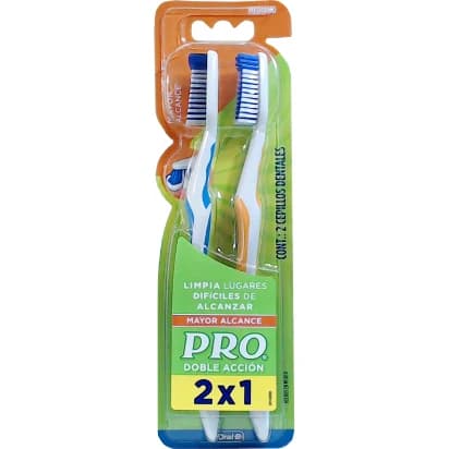 Cepillo de Dientes Oral-B Pro Doble Acción Medio x2