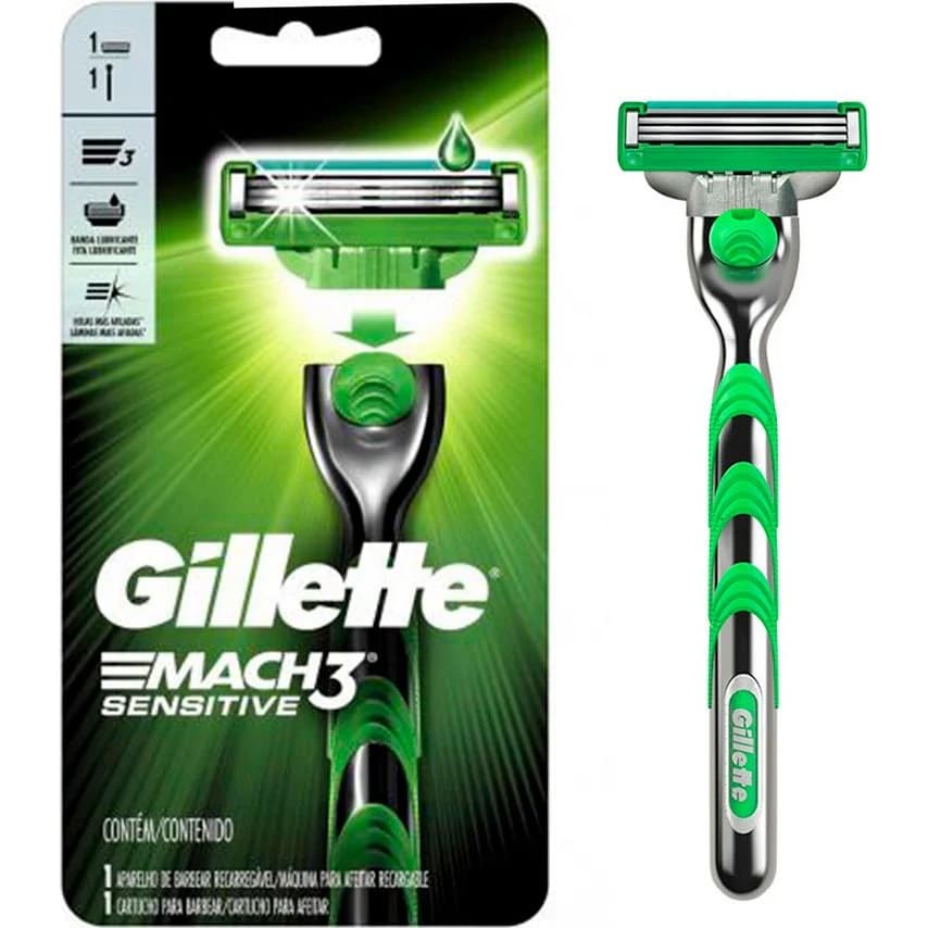 Máquina de Afeitar Gillette Mach3 Sensitive con Mango x 1