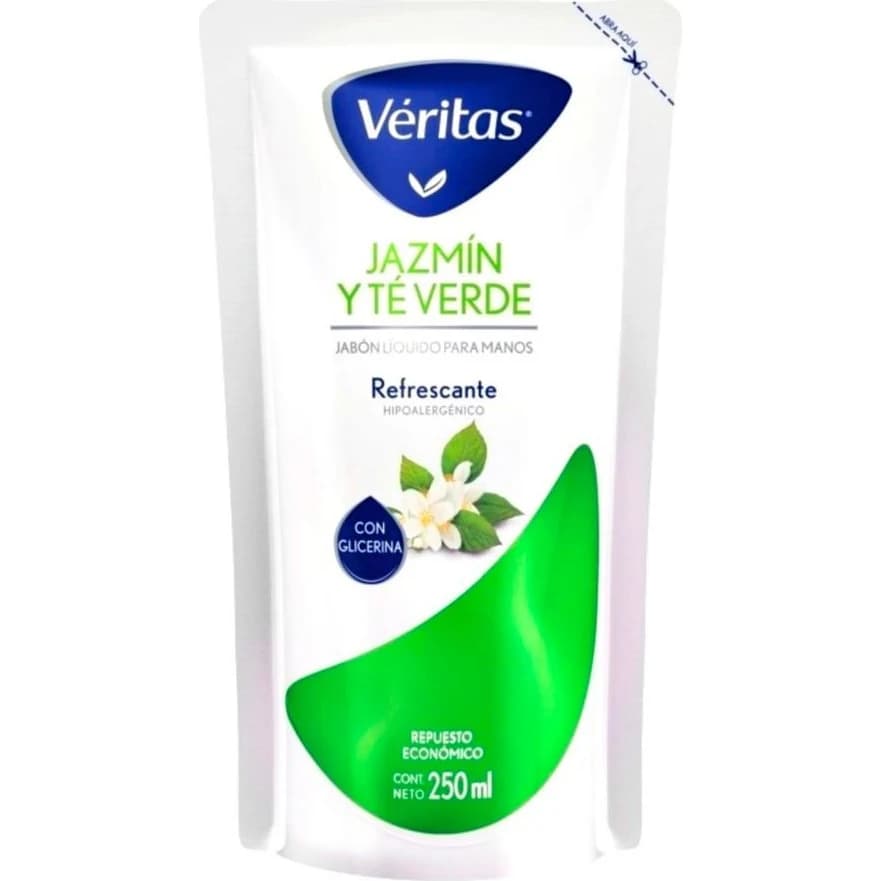 Jabón Líquido Veritas Jazmín y Té Verde 250 ml