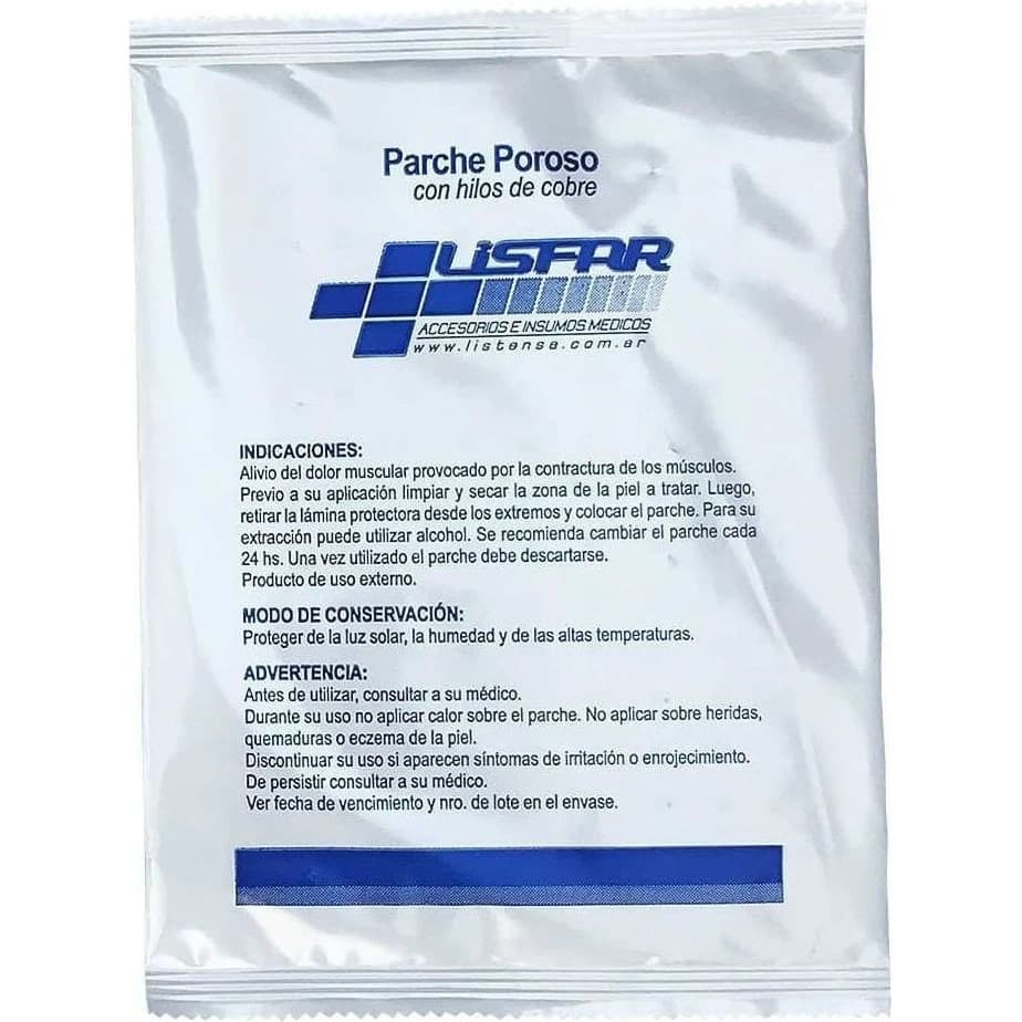 Parche Poroso con Hilo de Cobre Lisfar