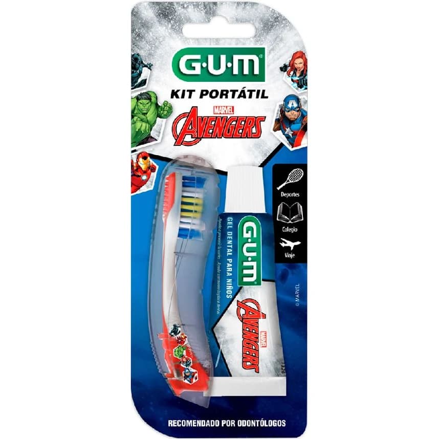 Kit Dental Infantil GUM Avengers (Cepillo + Crema Dental)