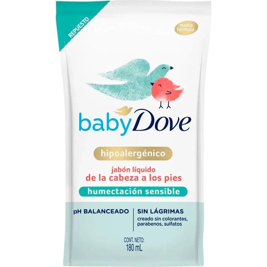 Jabón Líquido Dove Baby Humectación Sensible Refill 180 ml