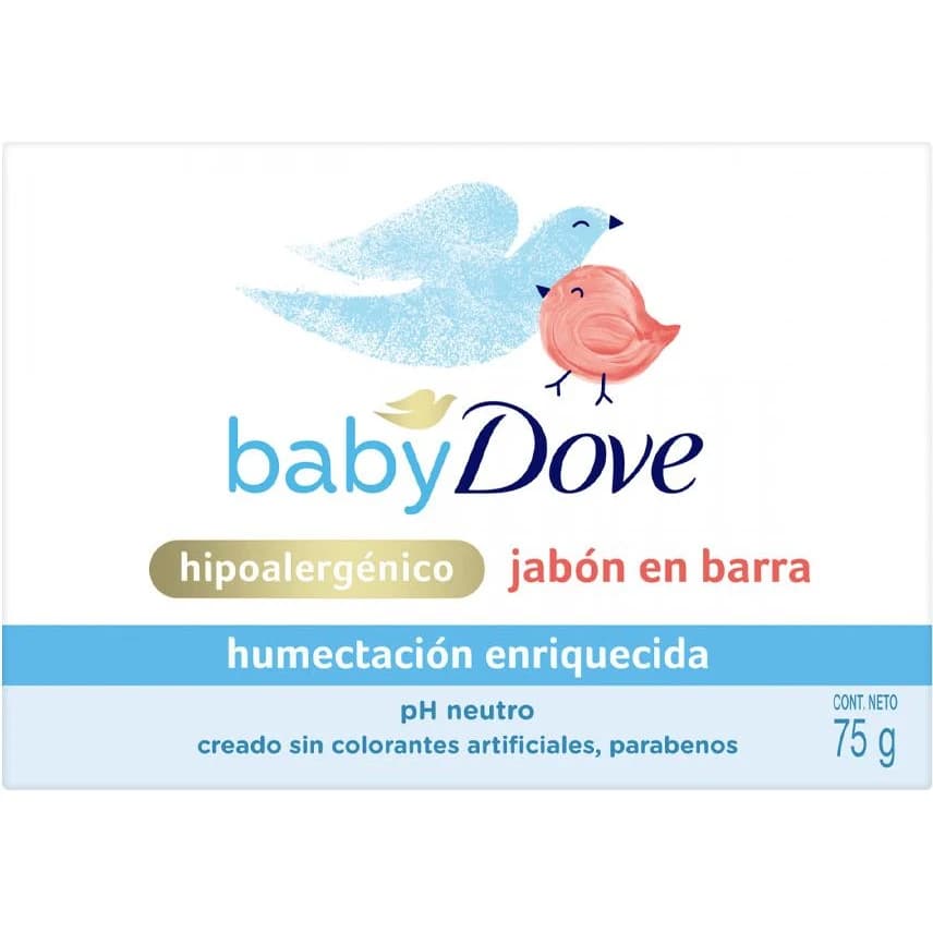 Jabón en Barra Dove Baby Hidratante Enriquecido 75 g