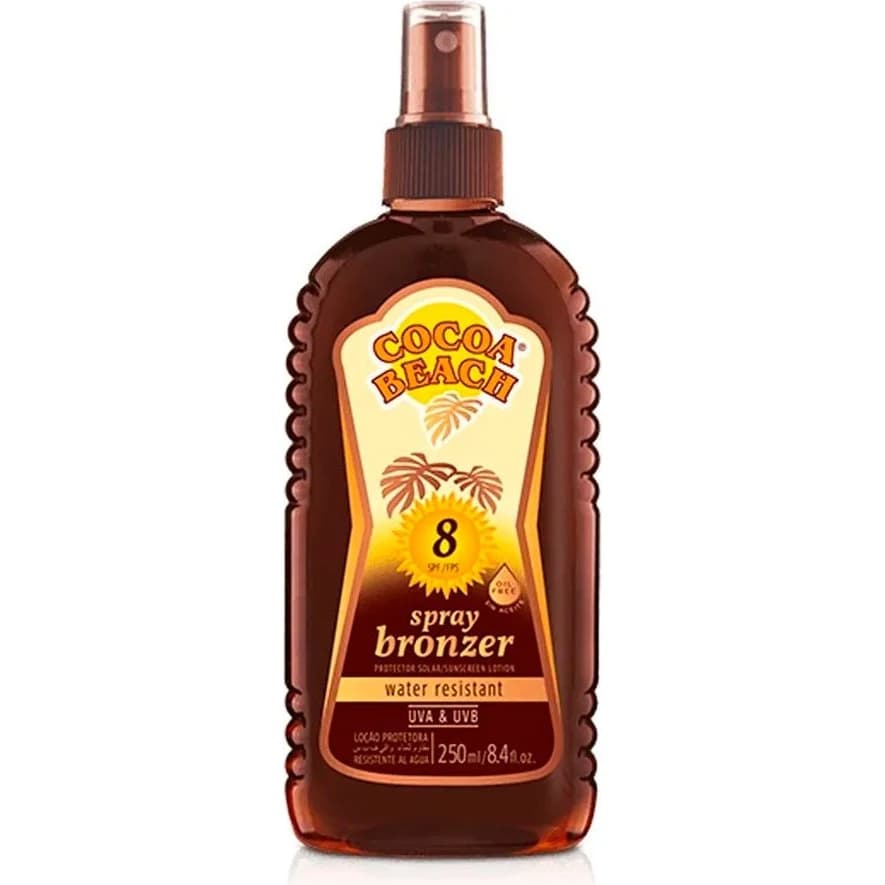 Protector Solar Cocoa Beach FPS 8 Spray Bronzer 250 ml