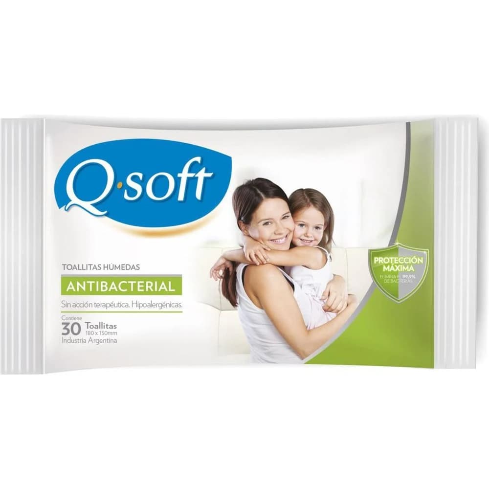 Toallitas Húmedas Antibacteriales Q-Soft Tohu x 30