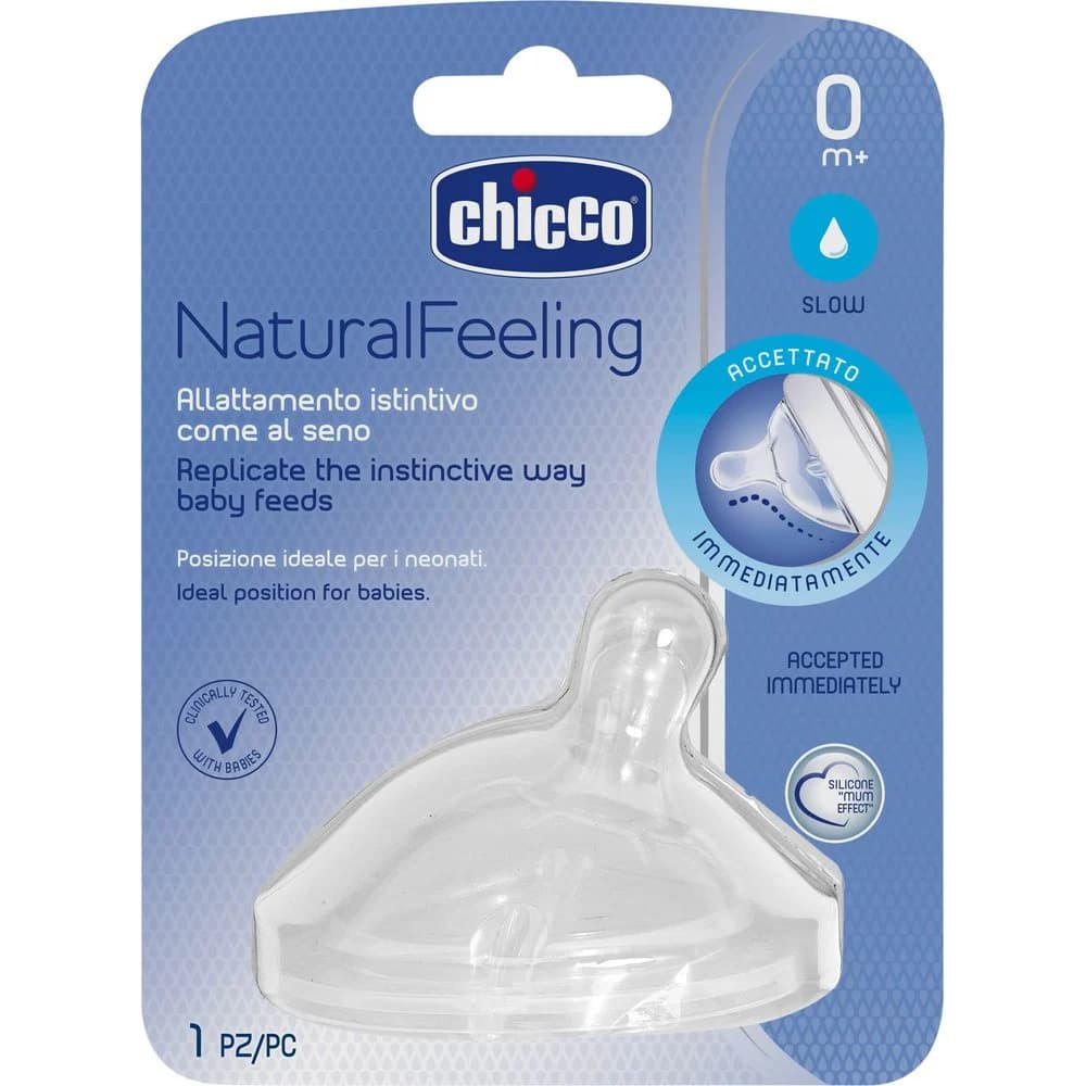 Tetina Chicco Natural Feeling 0M+ Flujo Lento
