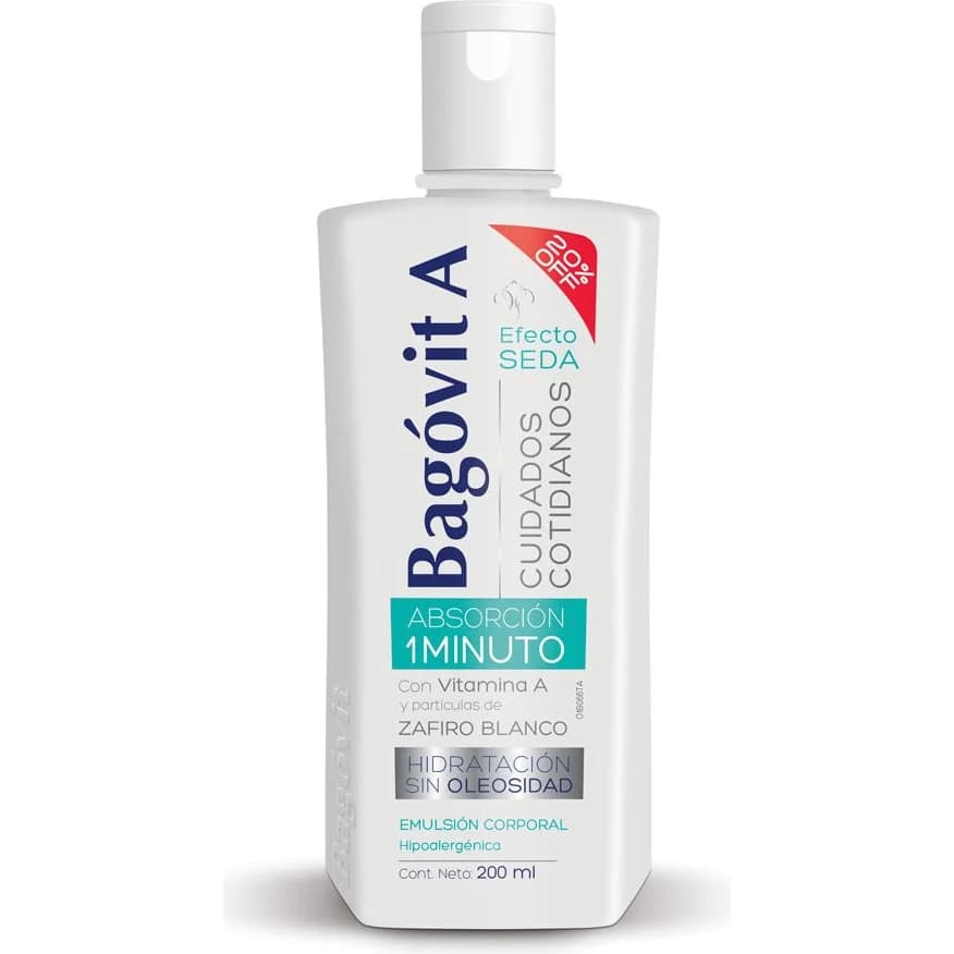 Emulsión Corporal Bagóvit A Cuidado Cotidiano Seda 200 g