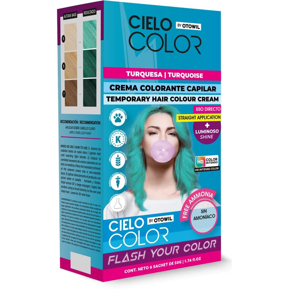 Cielo Color Anim Colors Turquesa Sob 47 gr x 6 u — Otowil