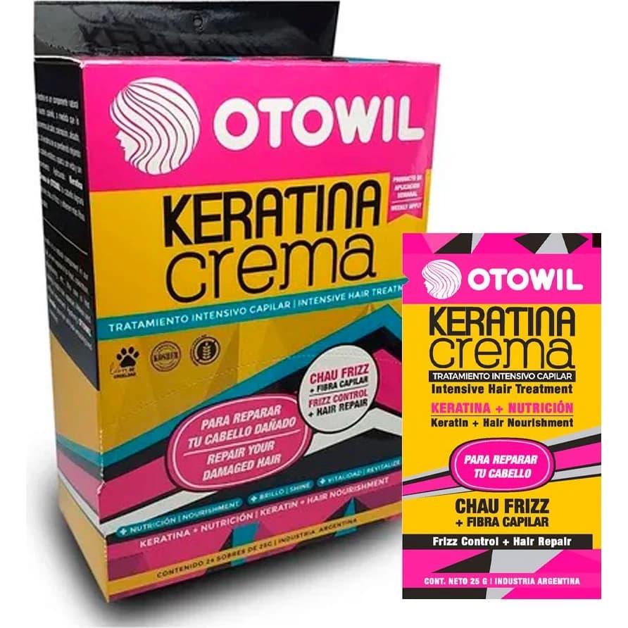 Tratamiento Capilar de Keratina Otowil en Sobres 24 x 25 g