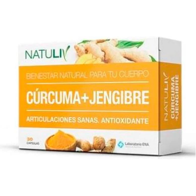 Natuliv Cúrcuma + Jengibre 30 Cápsulas