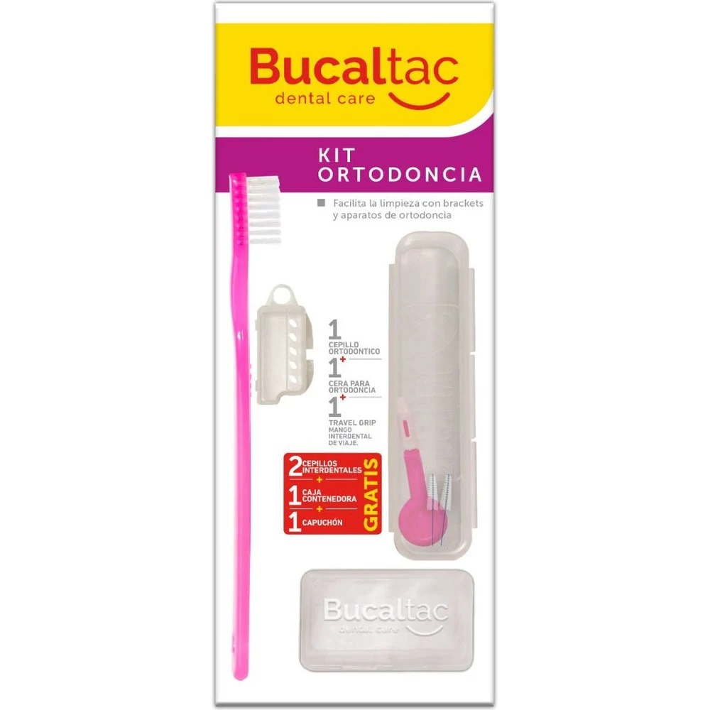 Kit de Ortodoncia Bucal Tac con Cepillo, Cera y Mango