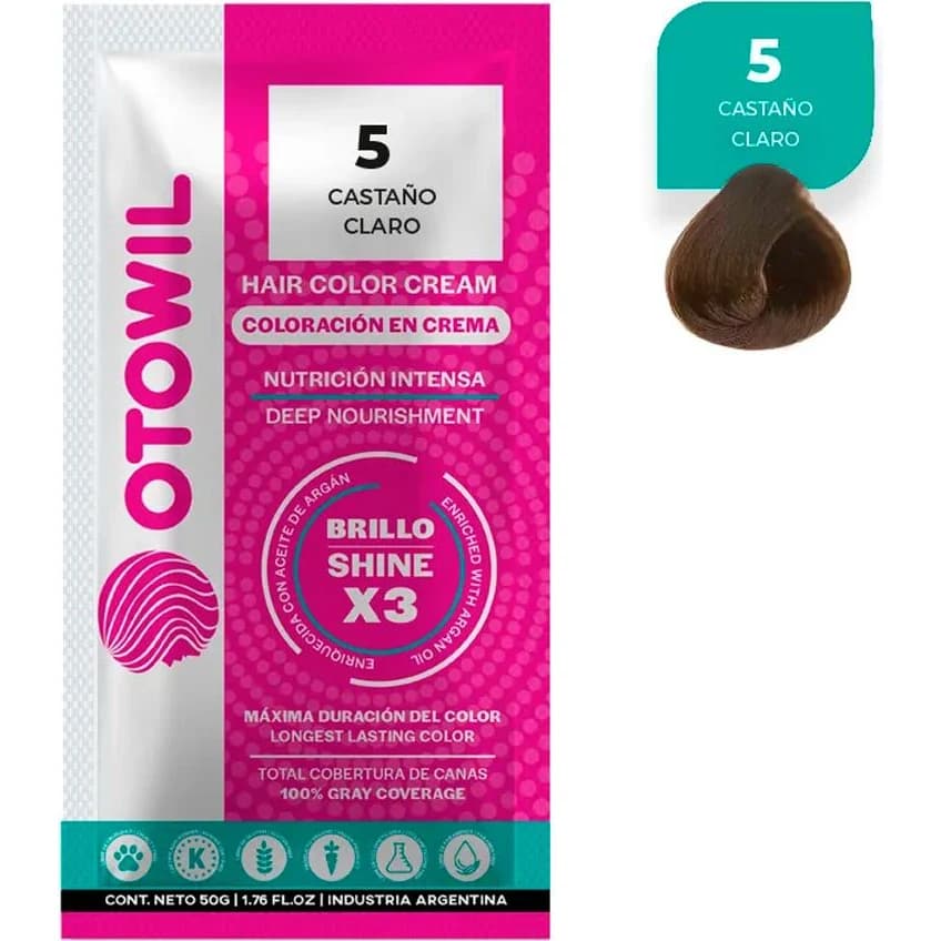 Tintura Capilar Otowil Argán Tono 5 x 25 g