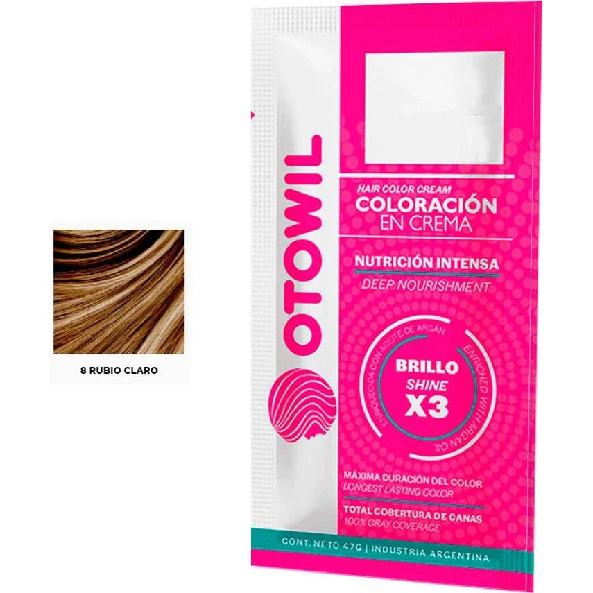 Tintura Capilar Otowil con Argán Tono 8 x 25 g