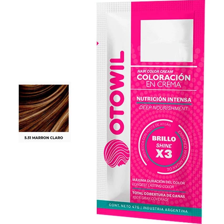 Tintura Capilar Otowil Argán Tono 5.51 Sobre x 25 g