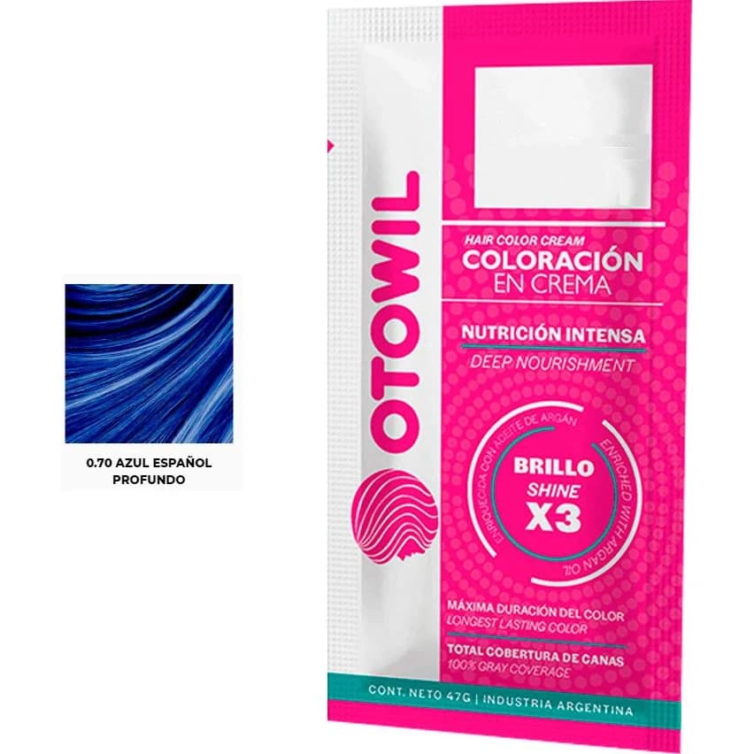 Tintura Capilar Otowil Argán Tono 0.70 Caja x 25 sobres