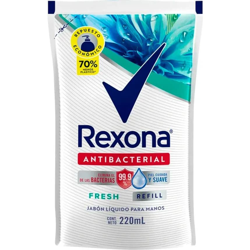 Jabón Líquido Rexona Antibacterial Fresh 220 ml