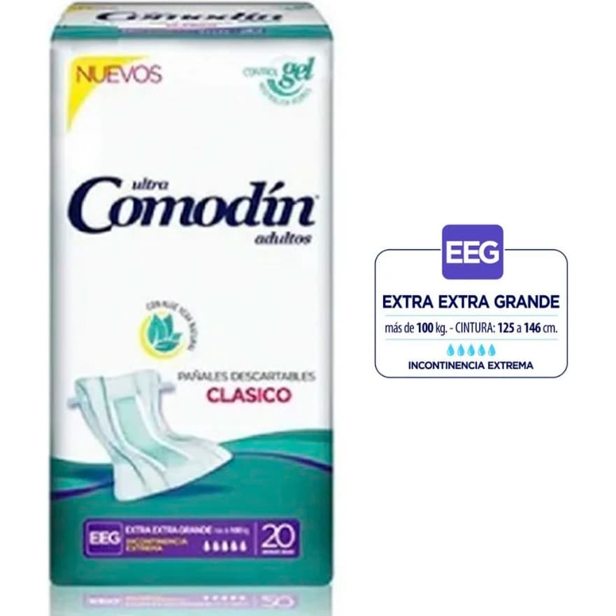 Pañal para Adulto Comodín Clásico Talle Extra Extra Grande x 20