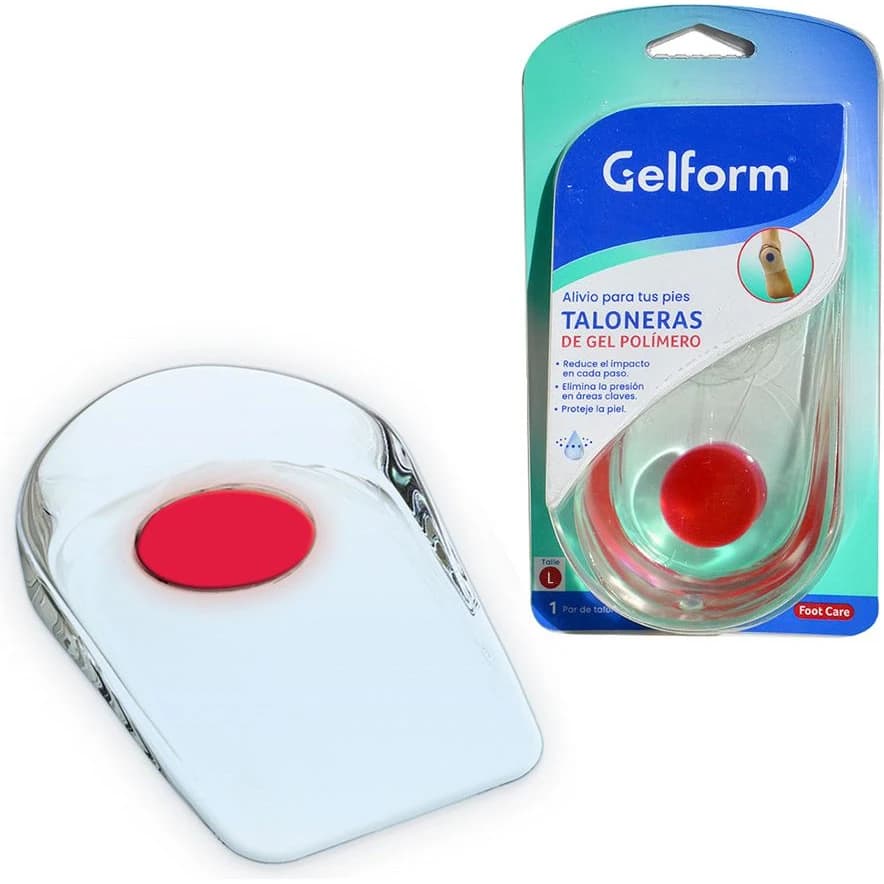 Talonera de Gel Gelform Punto Rojo Talle 3 (Par)