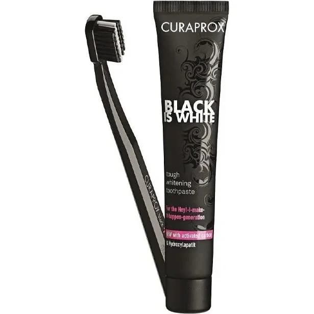 Pasta Dental Curaprox Black is White 90 ml + Cepillo