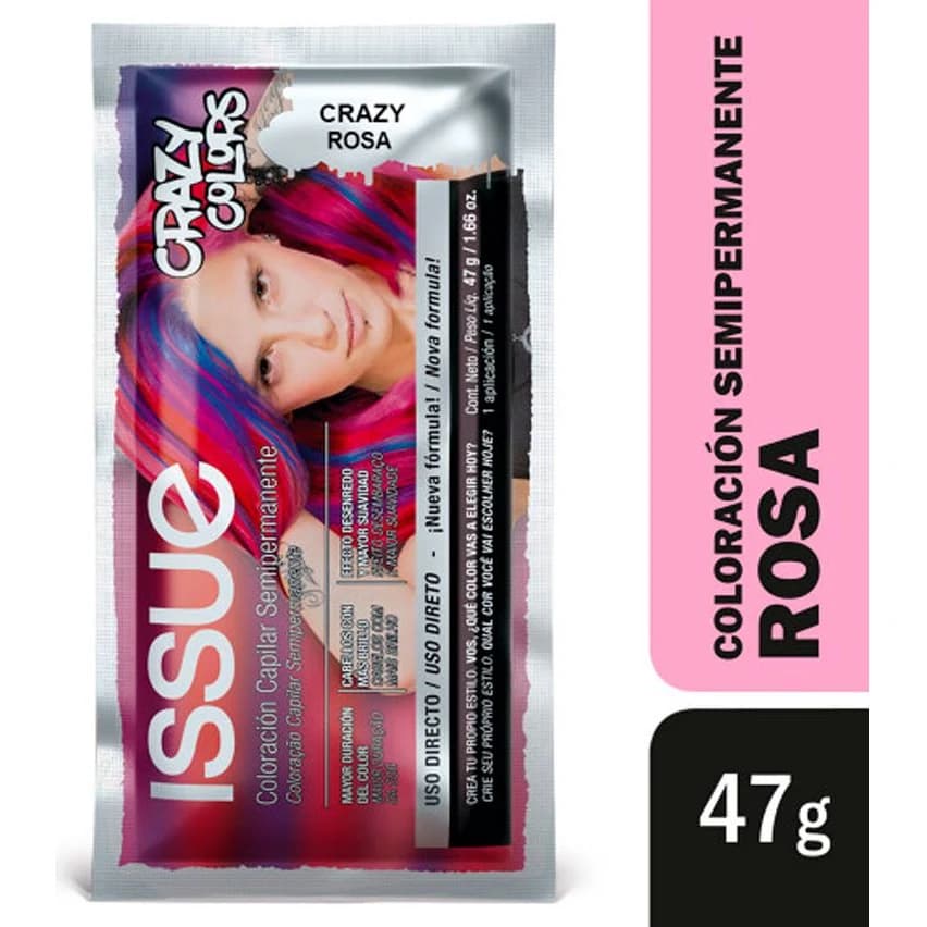 Coloración Issue Crazy Colors Rosa en Sachet