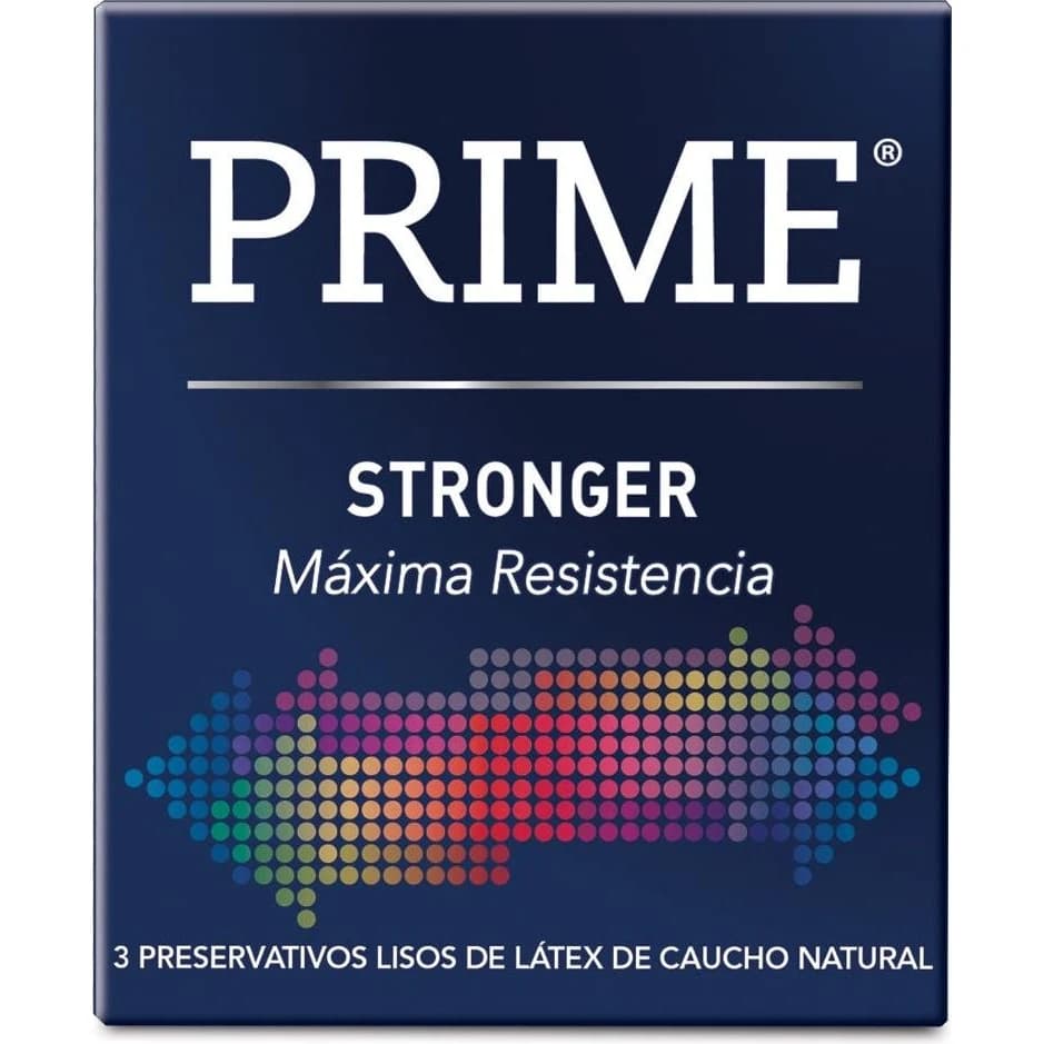 Preservativos Prime Stronger Max Máxima Resistencia x3 - Caja x24